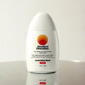 Standard Procedure Silk Mineral SPF 50 Sunscreen 50ml face lotion in an egg-shaped bottle on a reflective surface.