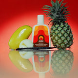 Gelato Messina–scented SPF 50 sunscreen bottle on reflective surface