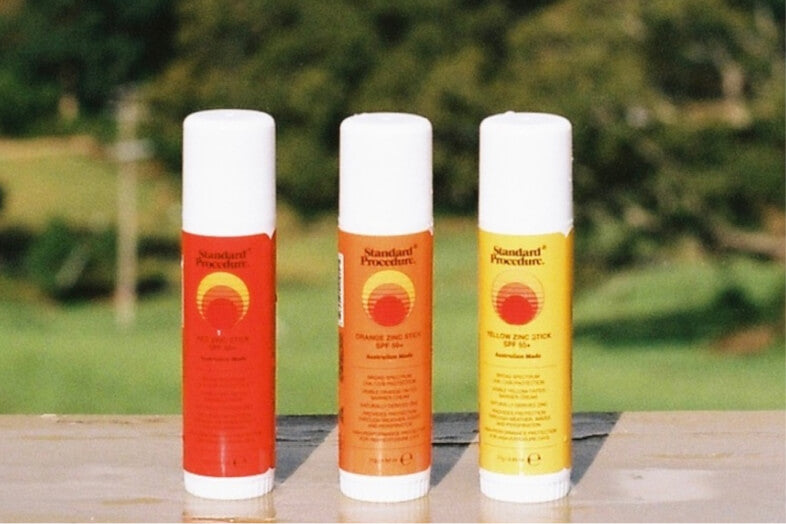 Yellow, orange and red zinc sticks